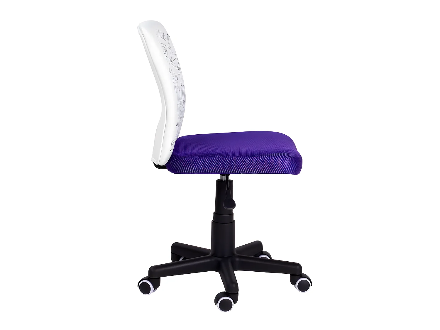 Silla de estudio infantil Píntame Morado - Blanco