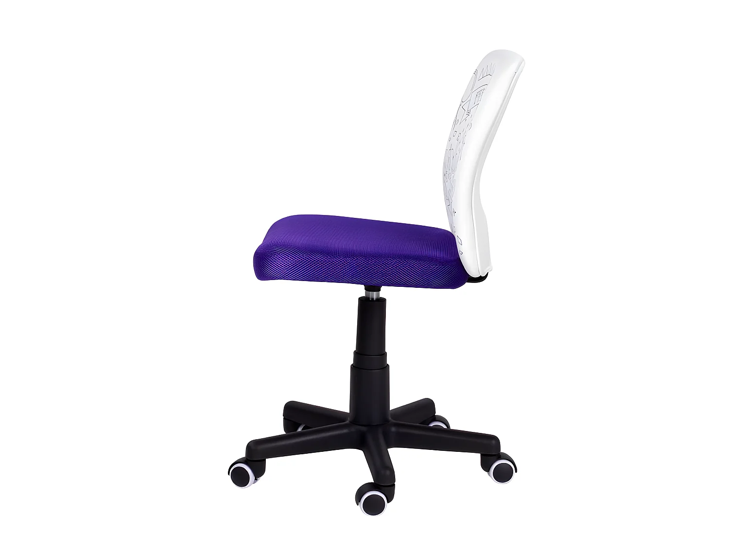Silla de estudio infantil Píntame Morado - Blanco