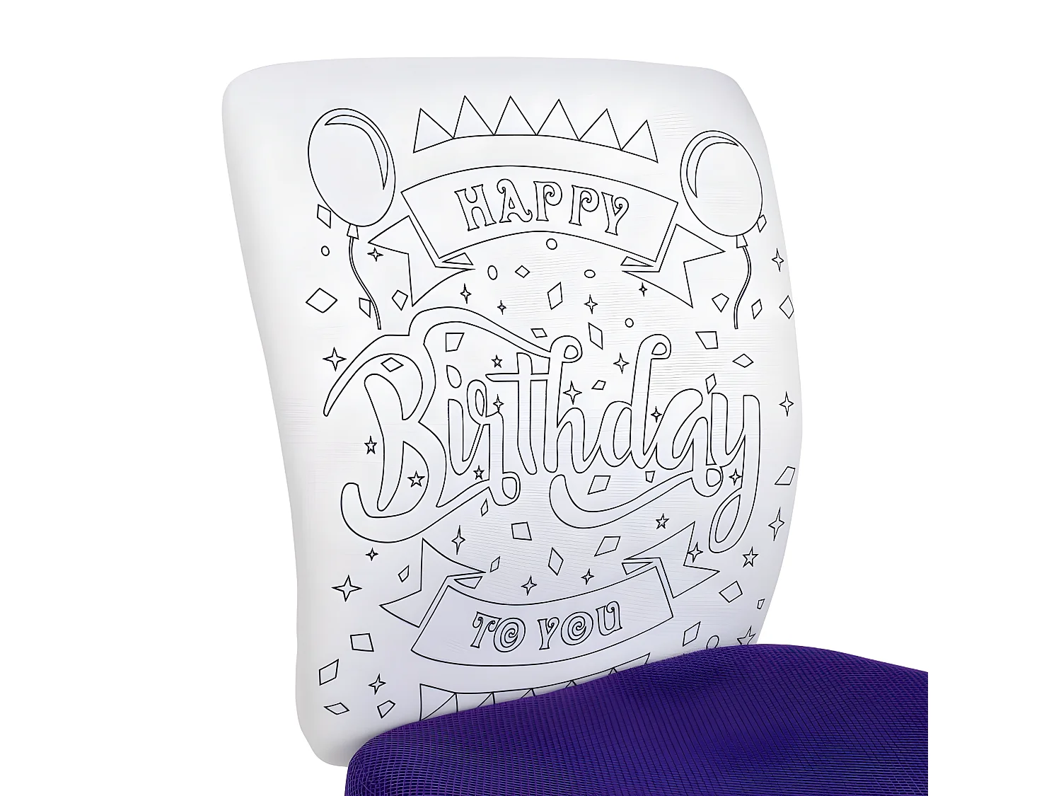 Silla de estudio infantil Píntame Morado - Blanco