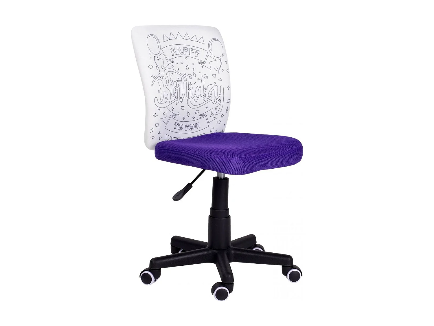 Silla de estudio infantil Píntame Morado - Blanco