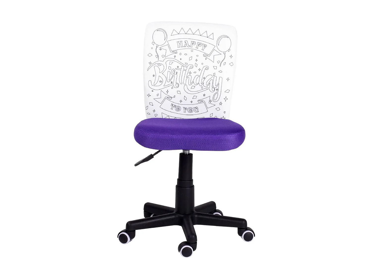 Silla de estudio infantil Píntame Morado - Blanco