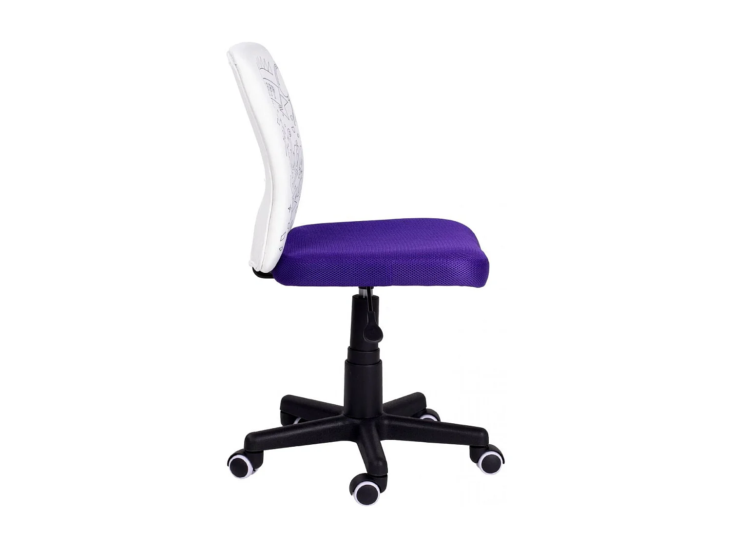 Silla de estudio infantil Píntame Morado - Blanco