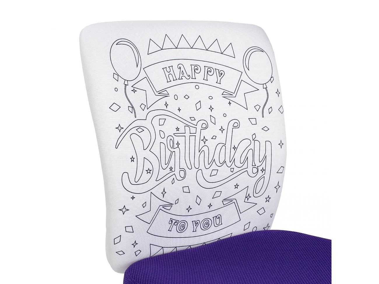 Silla de estudio infantil Píntame Morado - Blanco