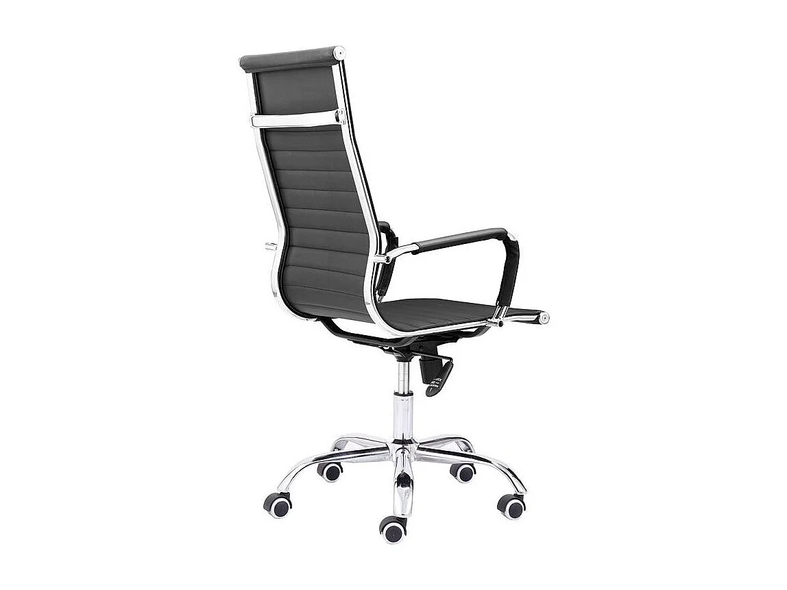 Silla de oficina Letter giratoria símil piel negro 106-116x64x64 cm Adec