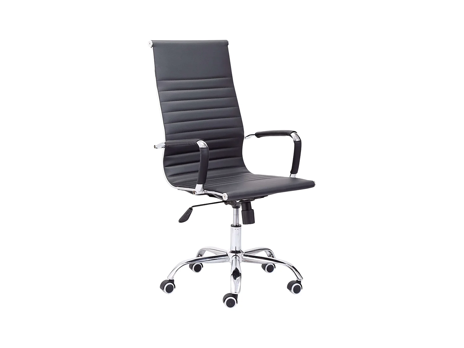 Chaise de bureau Jou Black avec roulettes, accoudoirs et réglage 64 x 116 x 64 cm
