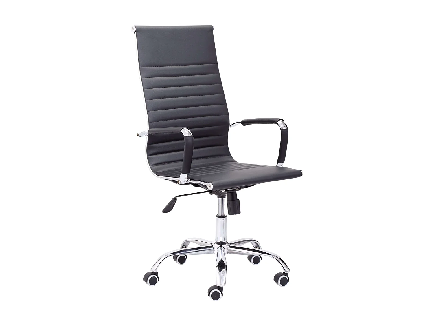 Silla de oficina Letter giratoria símil piel negro 106-116x64x64 cm Adec