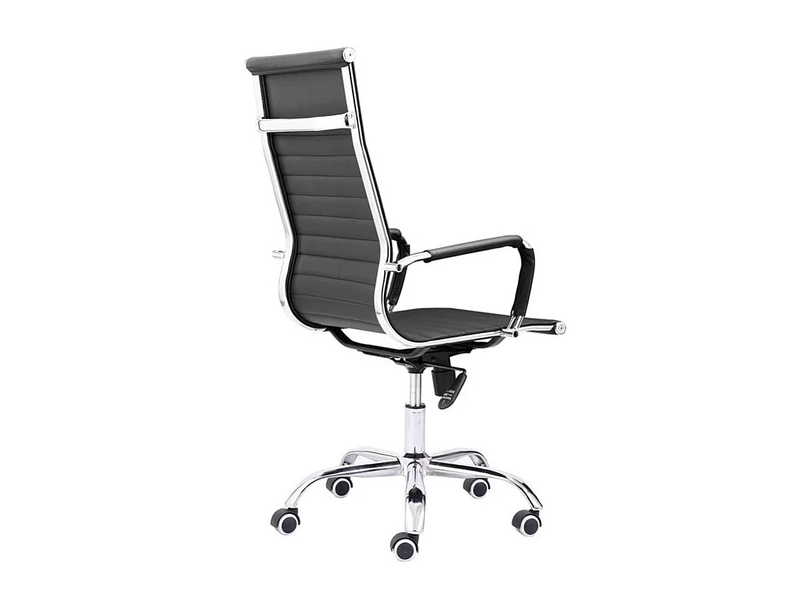 Silla de oficina Letter giratoria símil piel negro 106-116x64x64 cm Adec