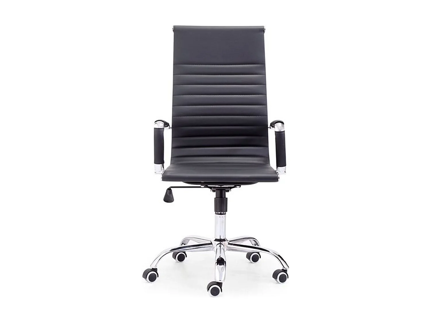 Cadeira de escritório Jou preta com rodas, braços e ajuste 64x116x64 cm