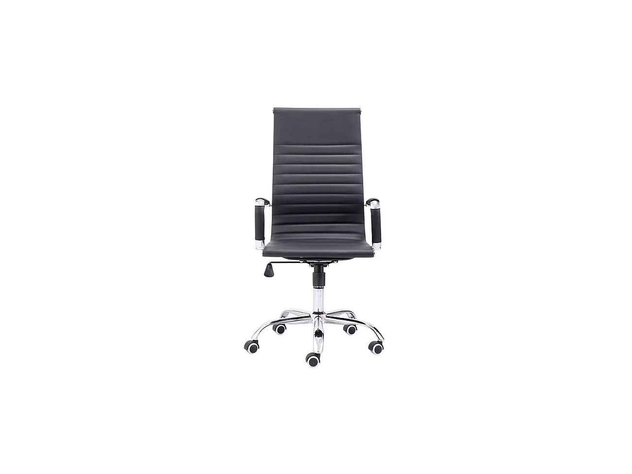 Silla de oficina ergonómica en negro 106-116x64 cm Letter Símil Piel Negro