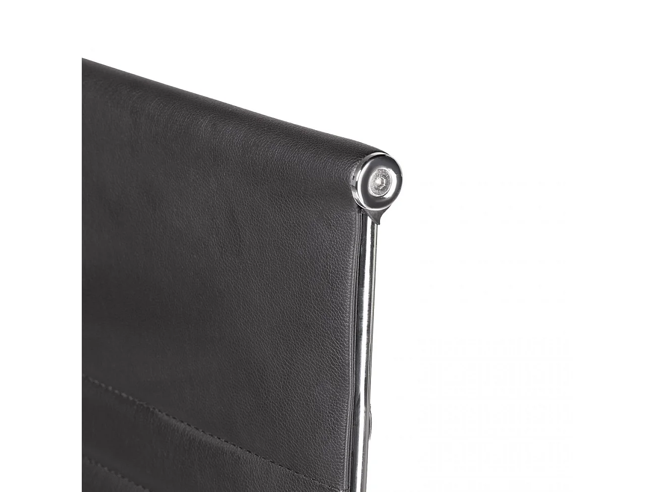 Silla de oficina ergonómica en negro 106-116x64 cm Letter Símil Piel Negro