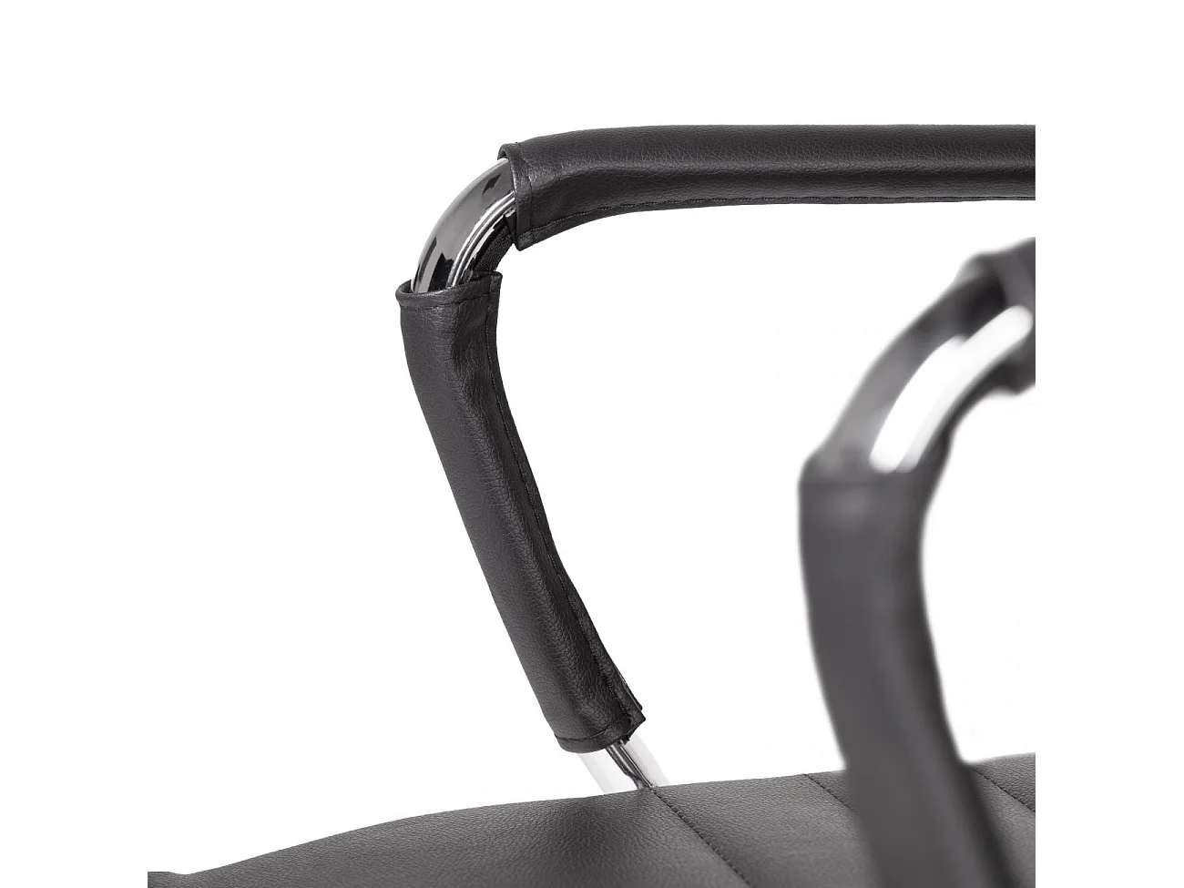 Silla de oficina ergonómica en negro 106-116x64 cm Letter Símil Piel Negro