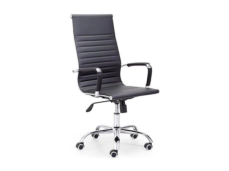 Cadeira de escritório Jou preta com rodas, braços e ajuste 64x116x64 cm