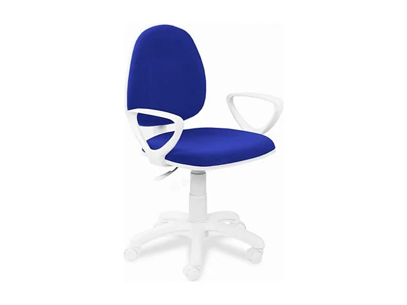 Silla de escritorio Dolphin giratoria azul/blanco 79-91x54x54 cm Adec