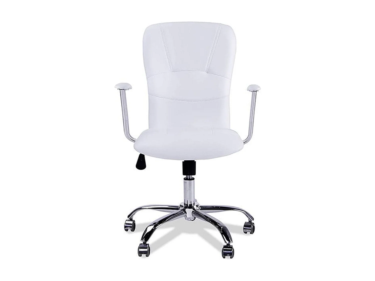 Chaise de bureau en similicuir blanc
