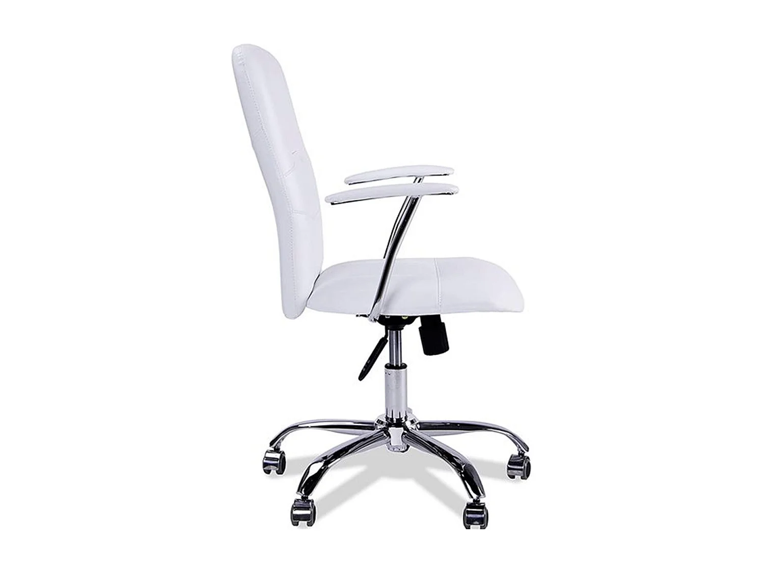 Chaise de bureau en similicuir blanc
