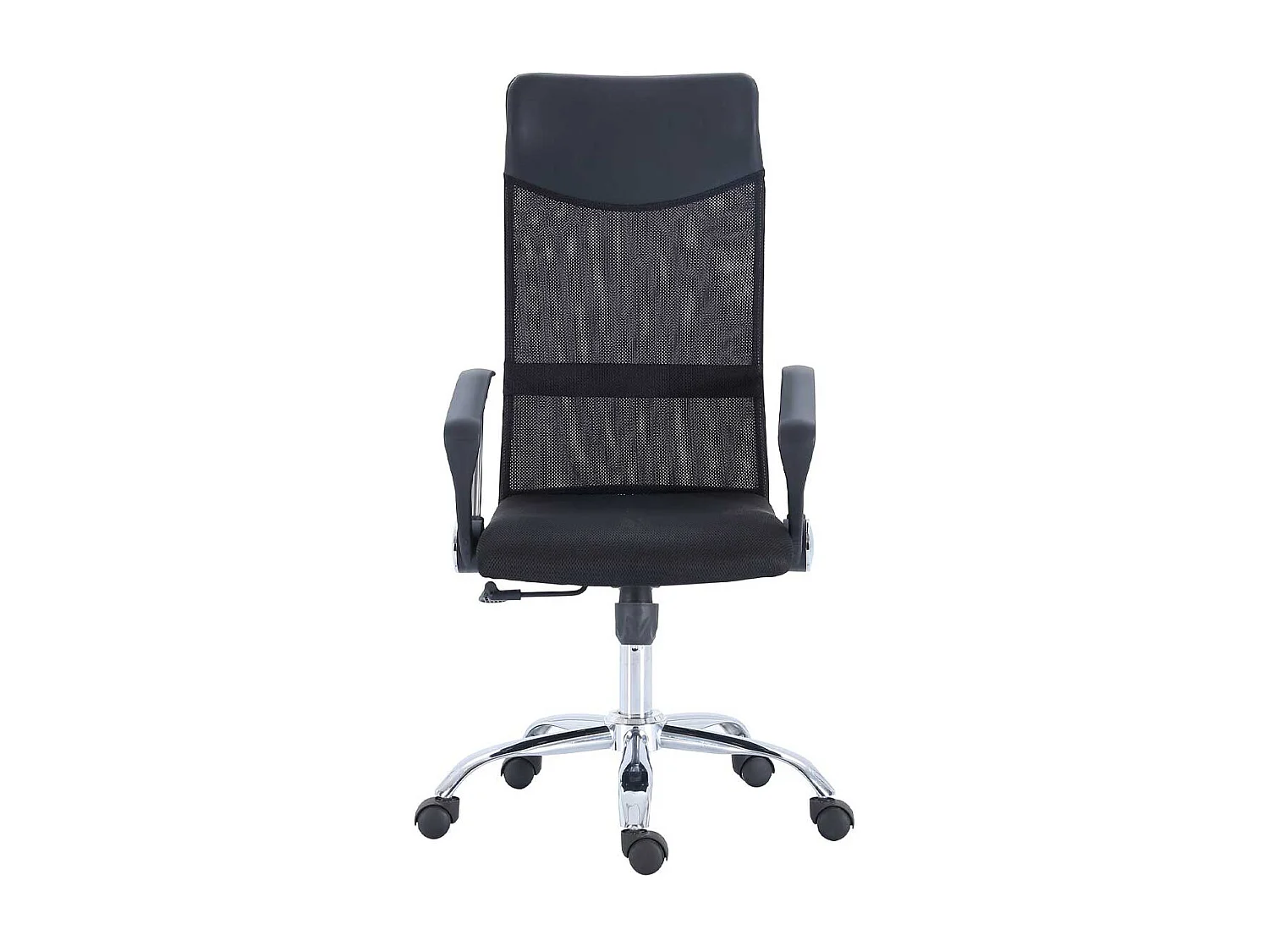 Sillón giratorio Coach altura regulable con reposabrazos negro 112-122x64x64 cm Adec