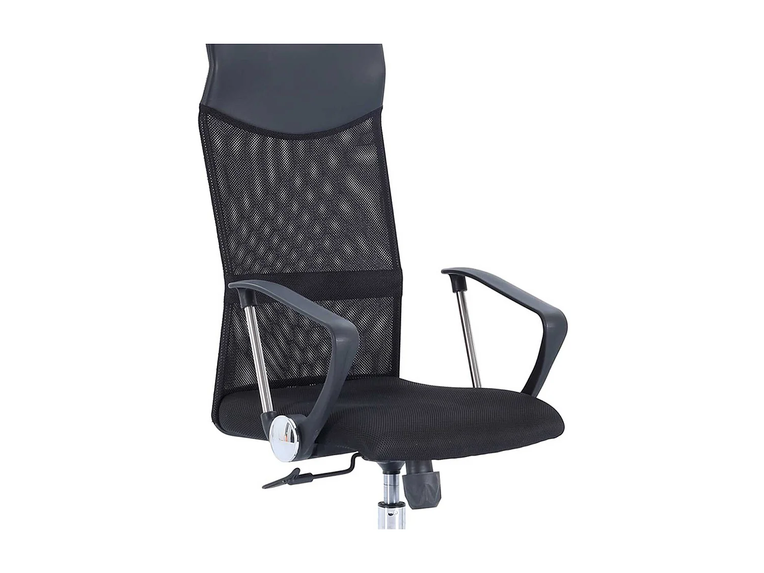 Sillón giratorio Coach altura regulable con reposabrazos negro 112-122x64x64 cm Adec