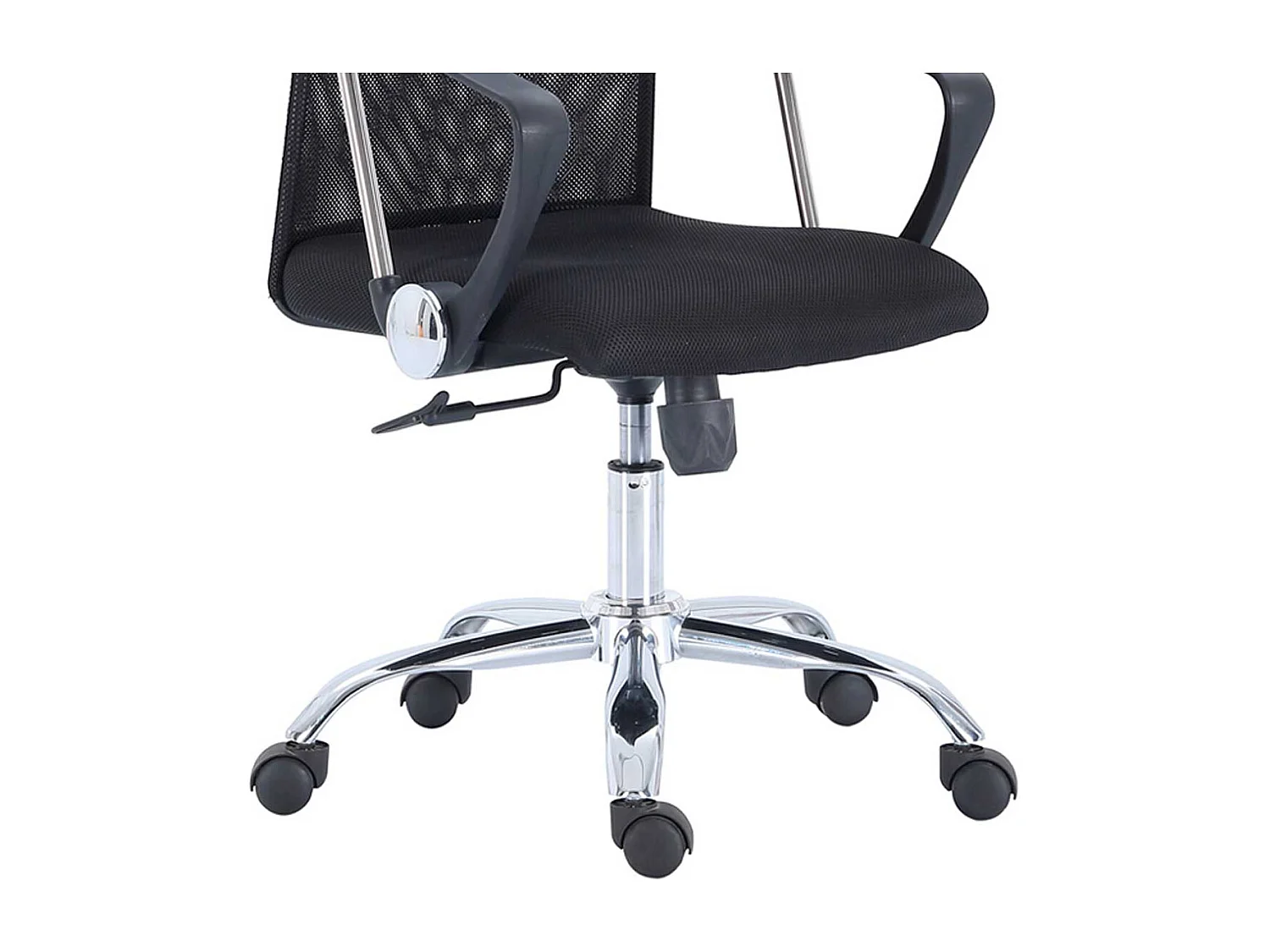 Sillón giratorio Coach altura regulable con reposabrazos negro 112-122x64x64 cm Adec