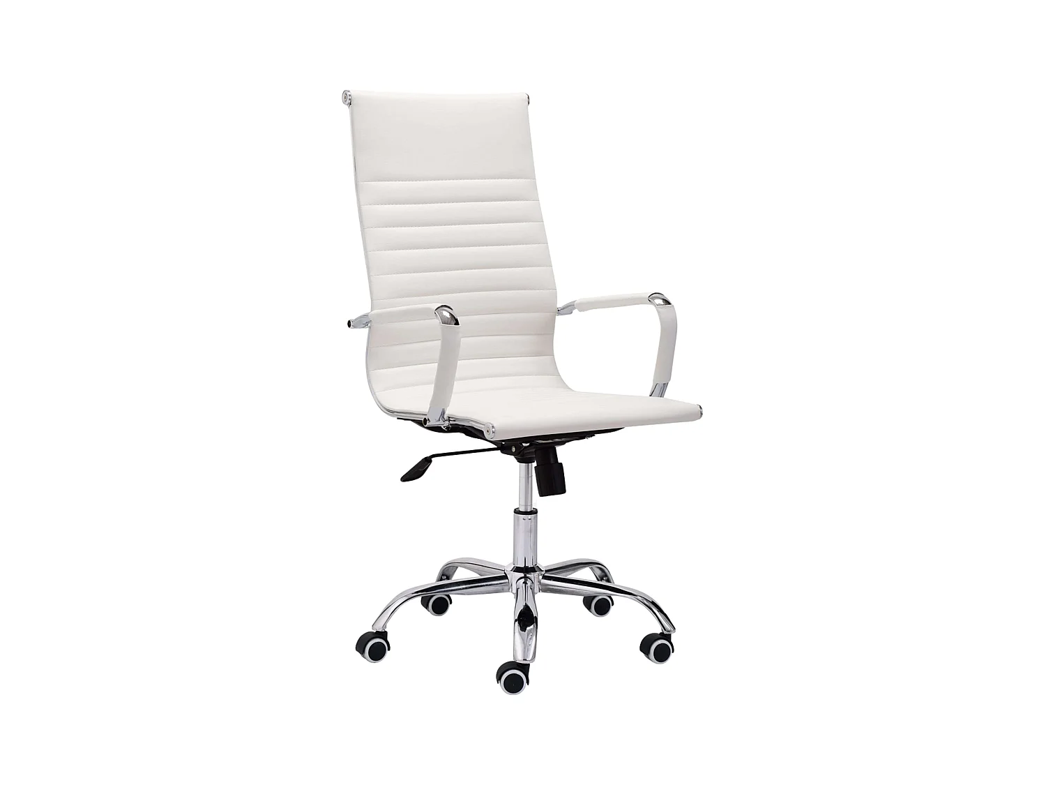 Chaise de bureau Jou White avec roulettes et réglable 64 x 116 x 64 cm