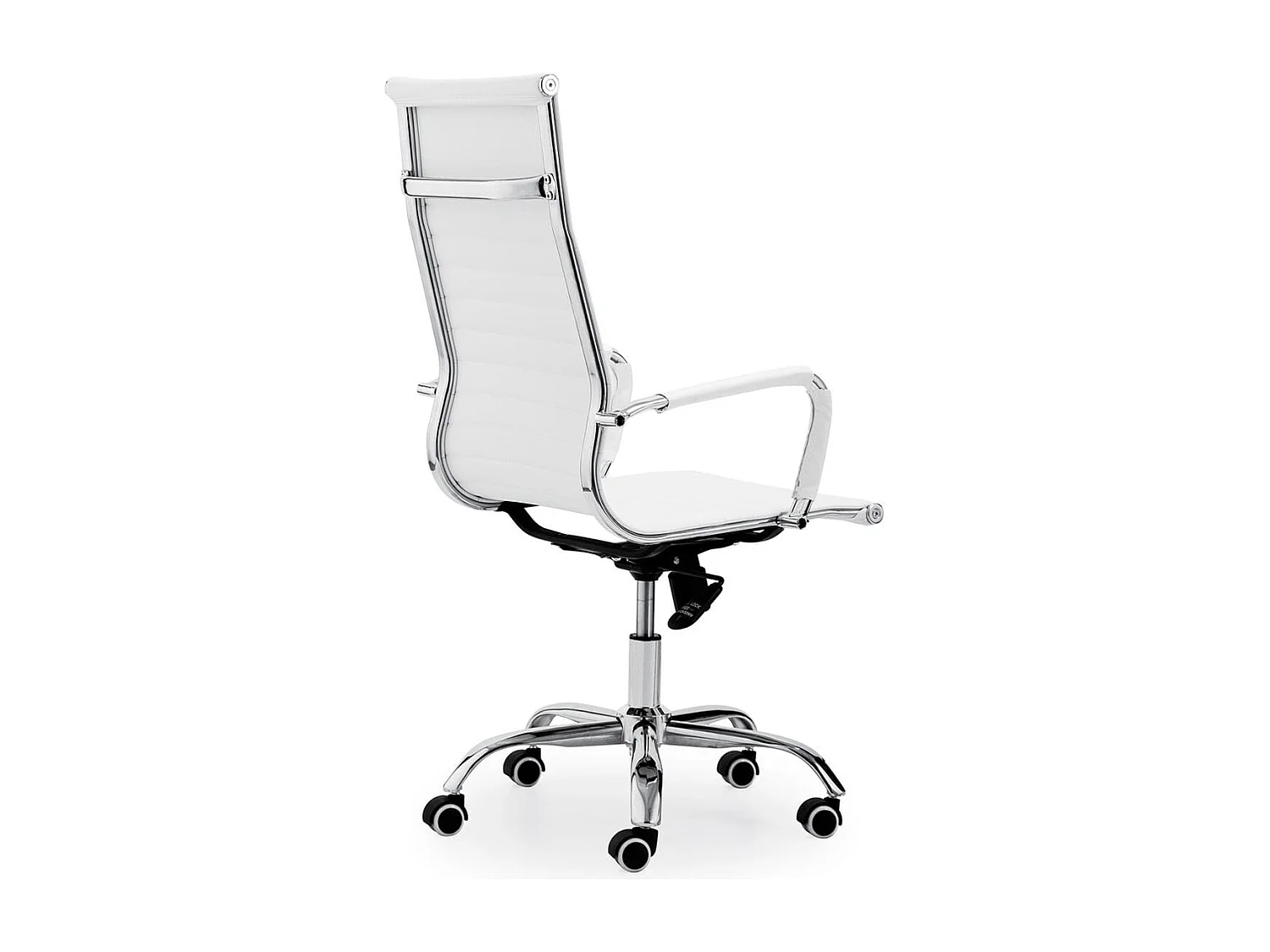 Chaise de bureau Jou White avec roulettes et réglable 64 x 116 x 64 cm