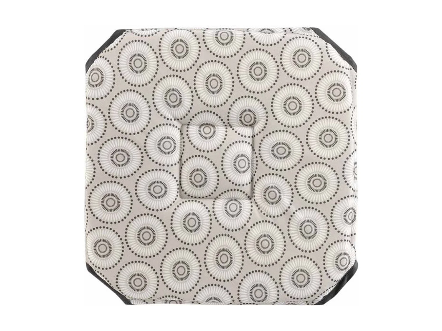 Galette de Chaise Imprimée "Salto" 36x36cm Naturel