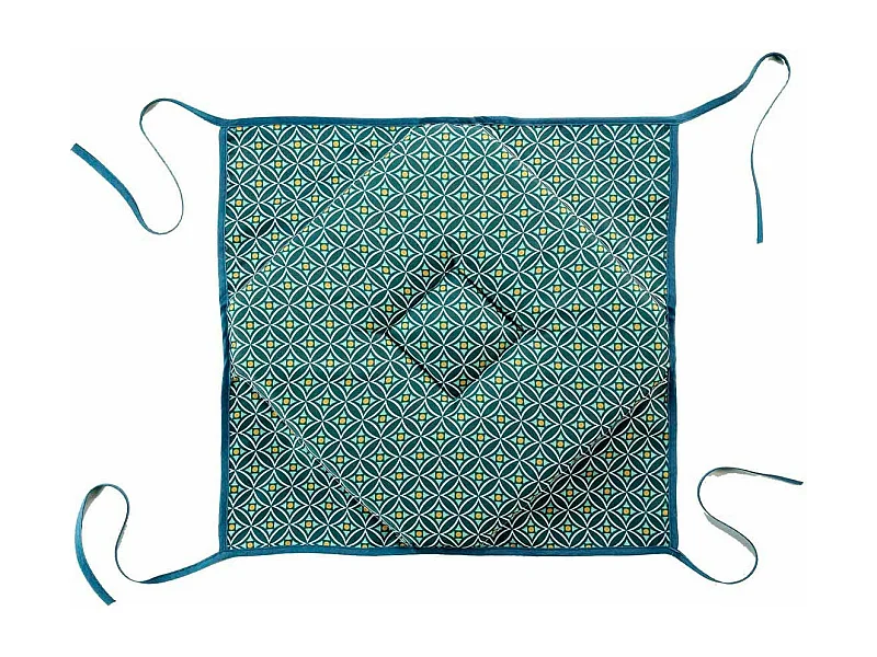 Galette de Chaise Imprimée "Havana" 36x36cm Kaki