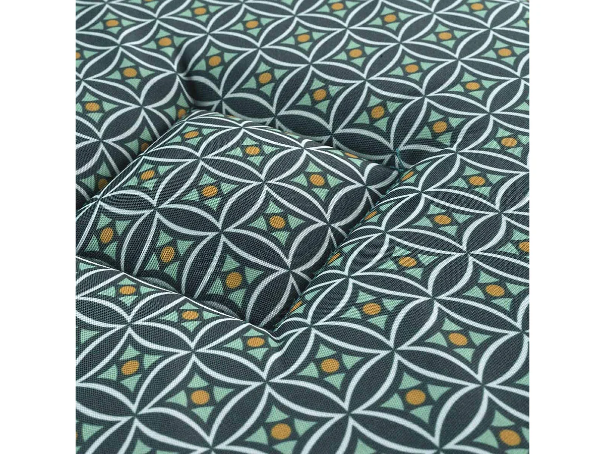 Galette de Chaise Imprimée "Havana" 36x36cm Kaki