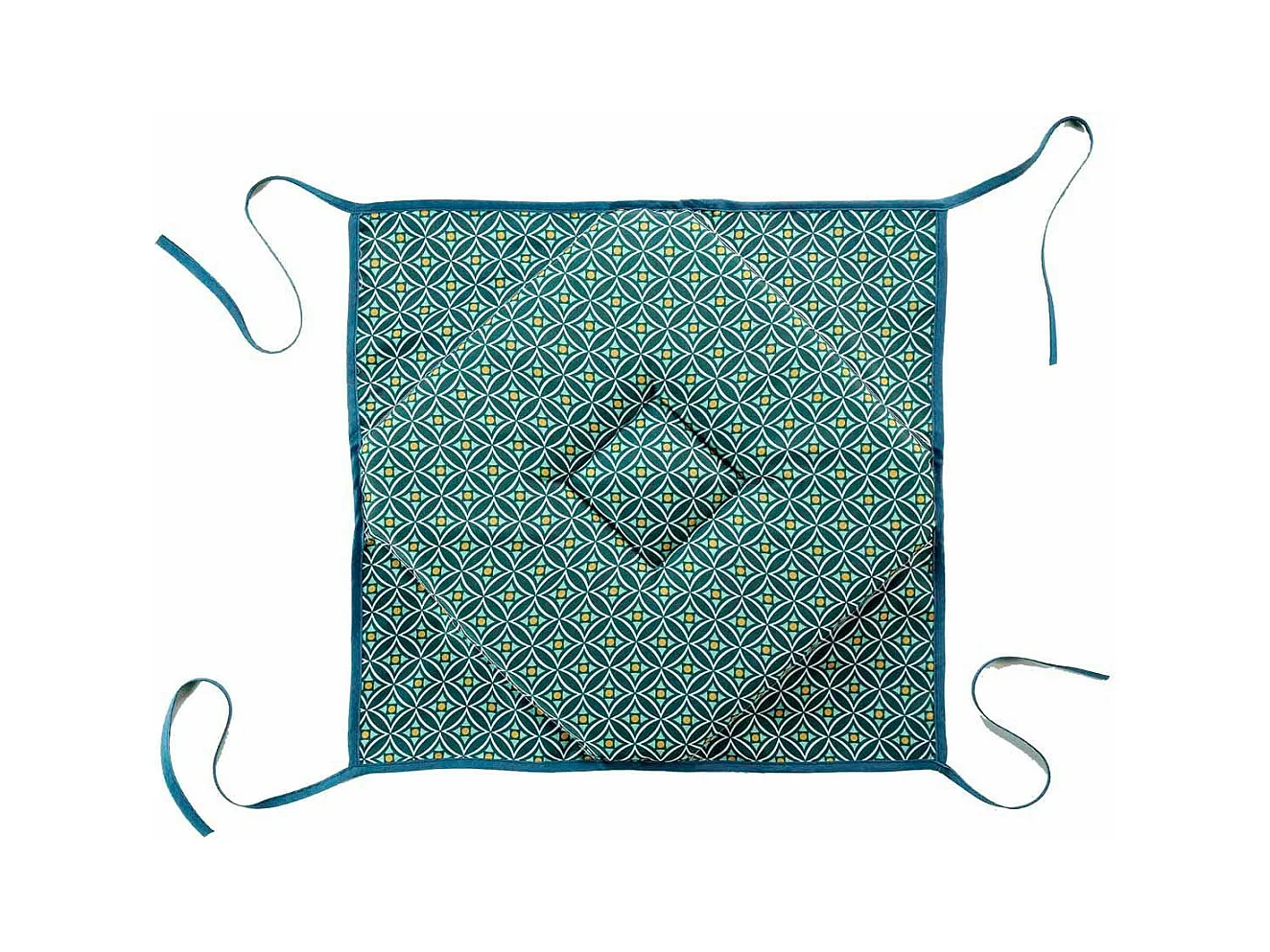 Galette de Chaise Imprimée "Havana" 36x36cm Kaki