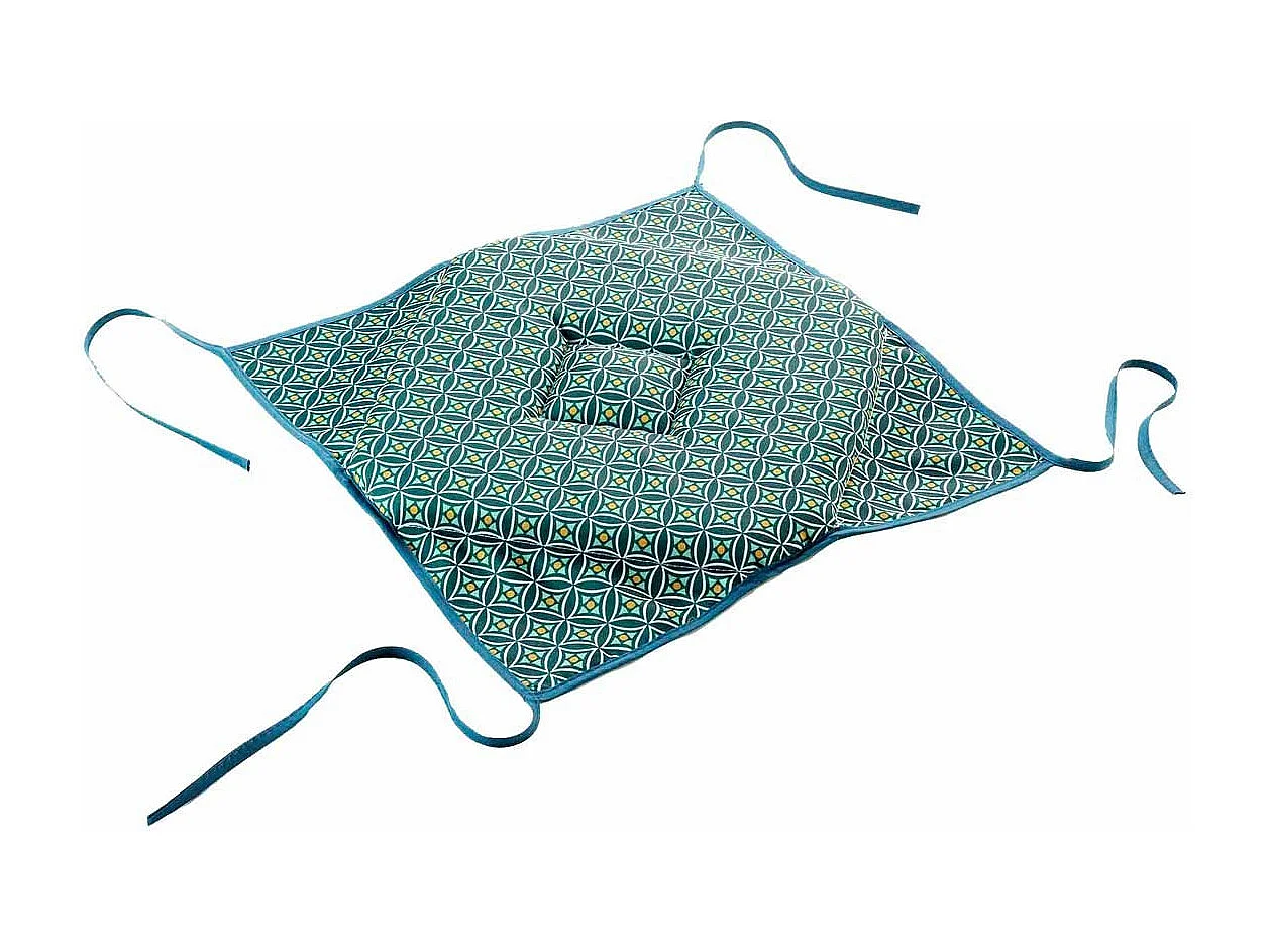 Galette de Chaise Imprimée "Havana" 36x36cm Kaki