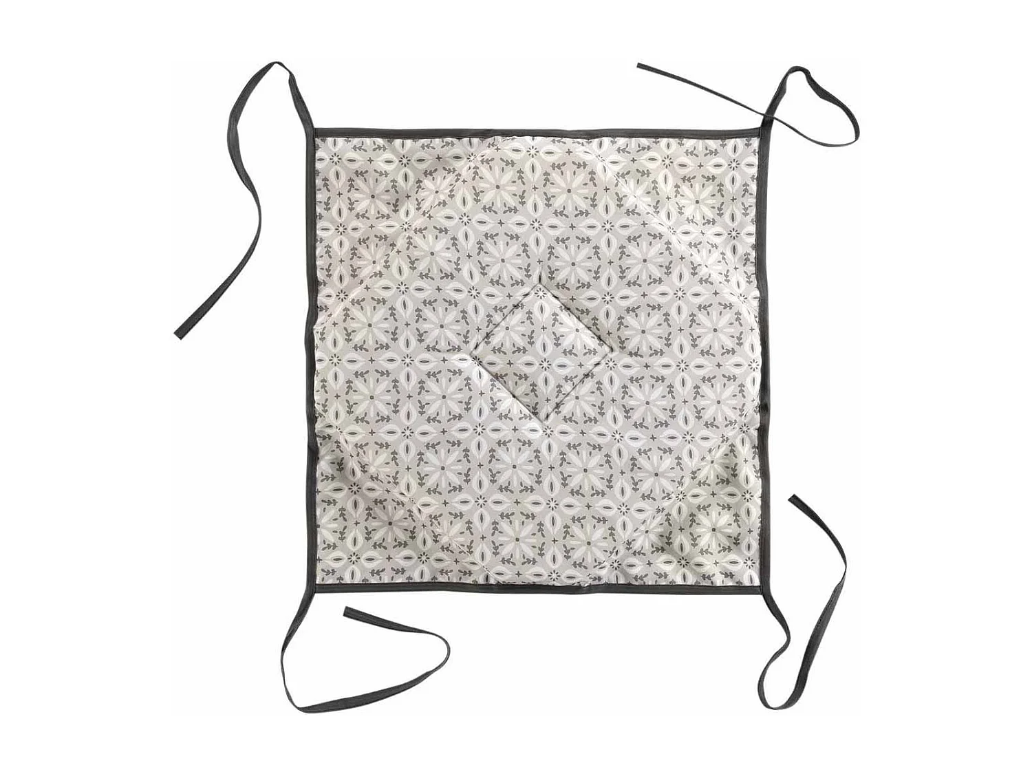 Galette de Chaise Imprimée "Eros" 36x36cm Naturel