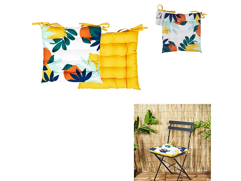 Galette de Chaise "Rio" 40x40cm Multicolore