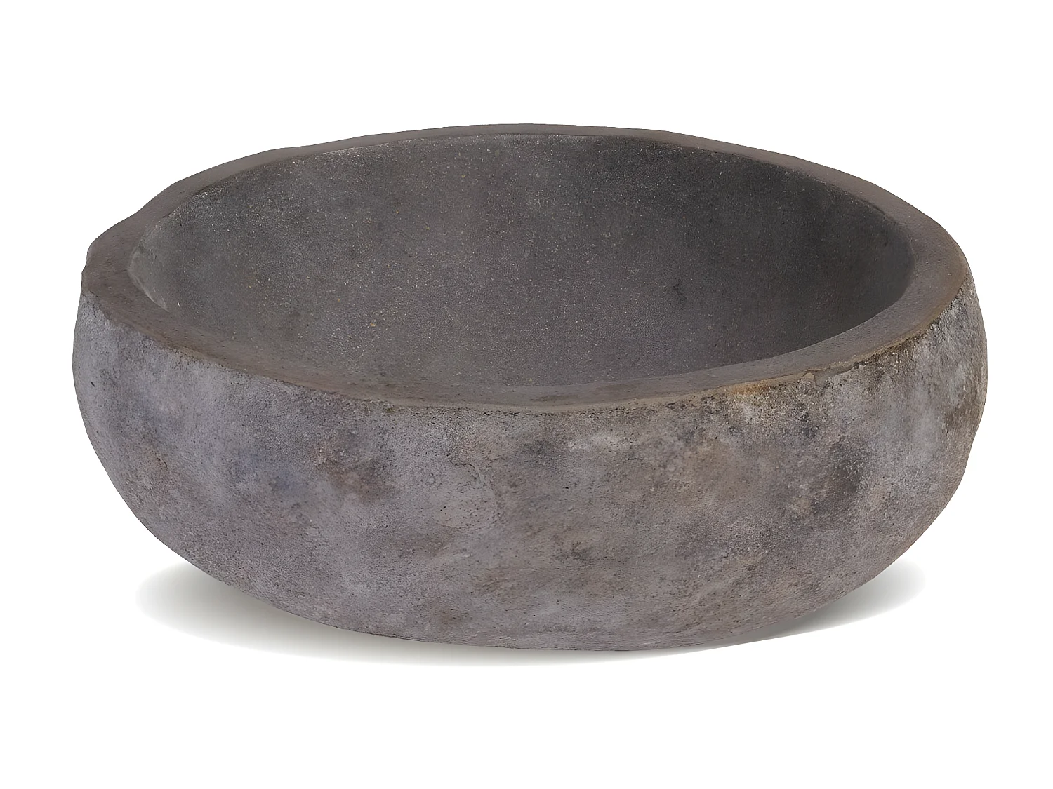 Waschbeckenunterschrank mit Aufsatzwaschtisch aus Stein - Eichenfurnier - 60 cm - MILIPAM