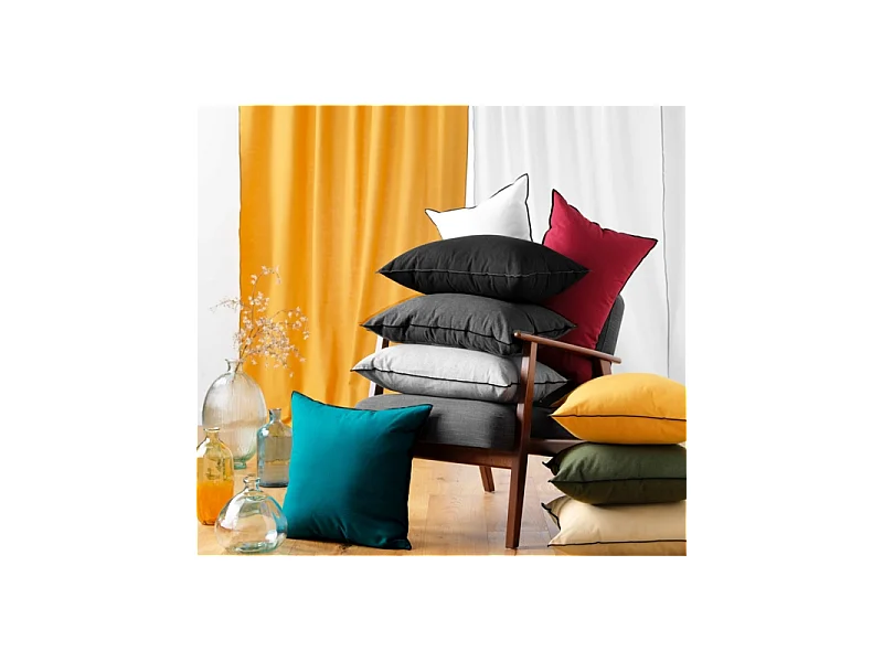 Coussin Déco "Mistraline" 50x50cm Bordeaux