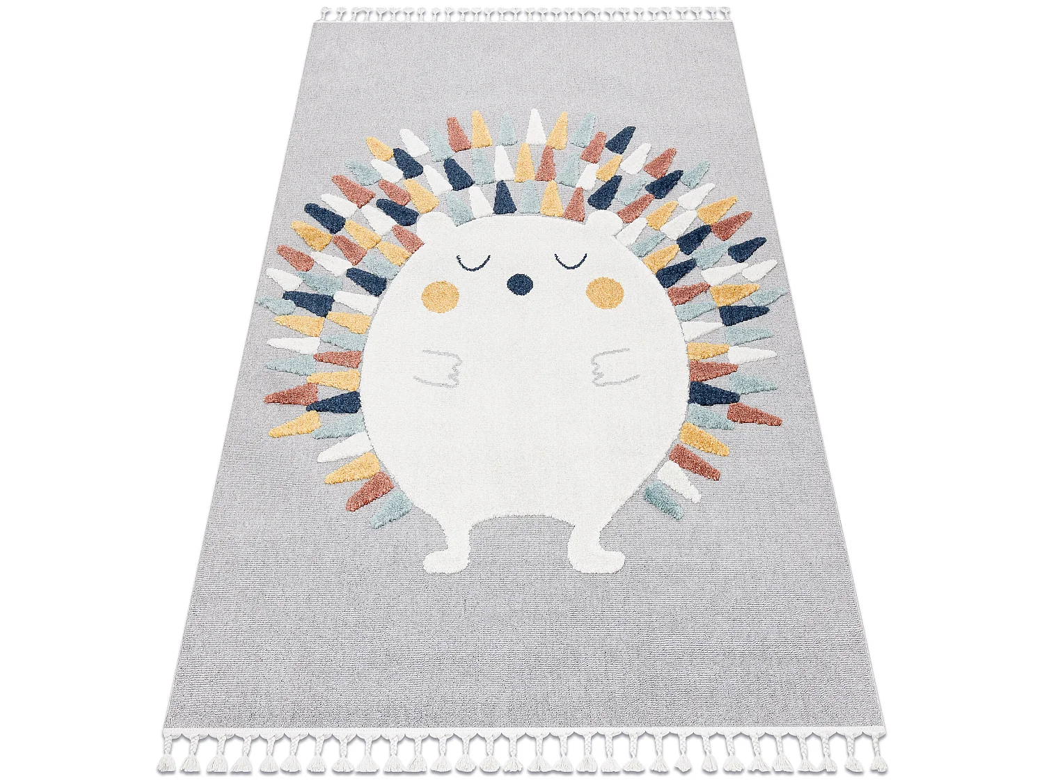 Tapis YOYO GD73 gris/blanc - Hérisson en peluche pour enfants, struct 160x220 cm