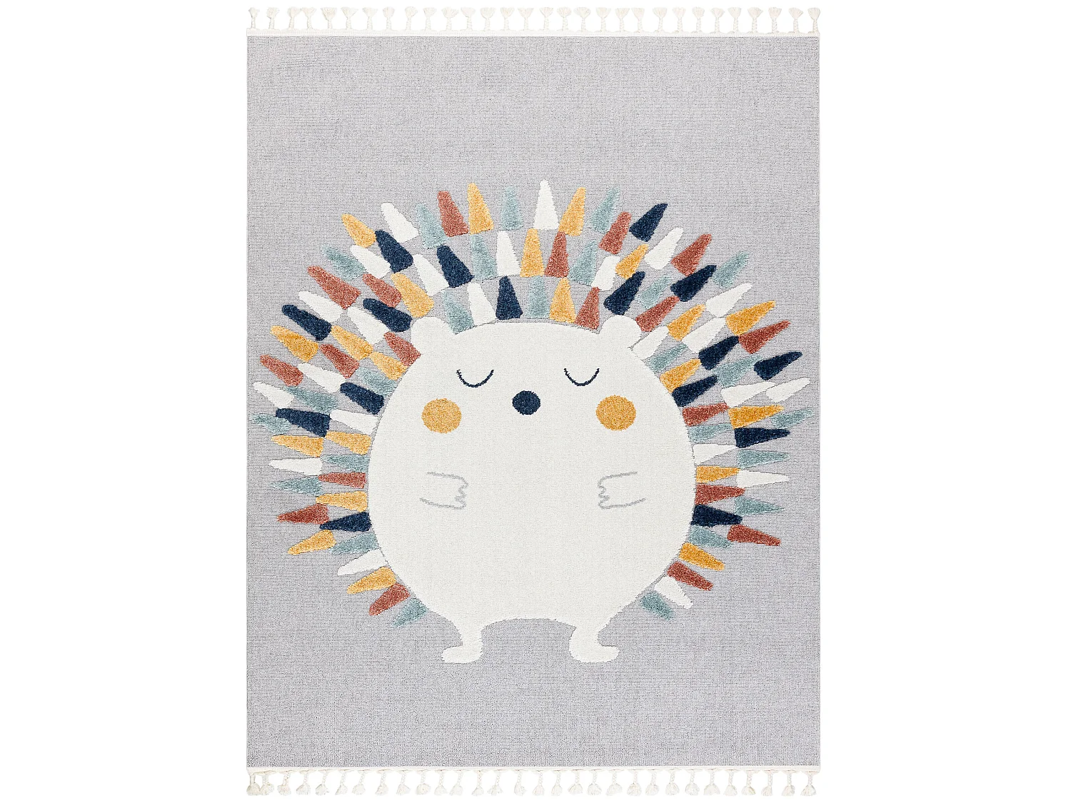 Tapis YOYO GD73 gris/blanc - Hérisson en peluche pour enfants, struct 160x220 cm