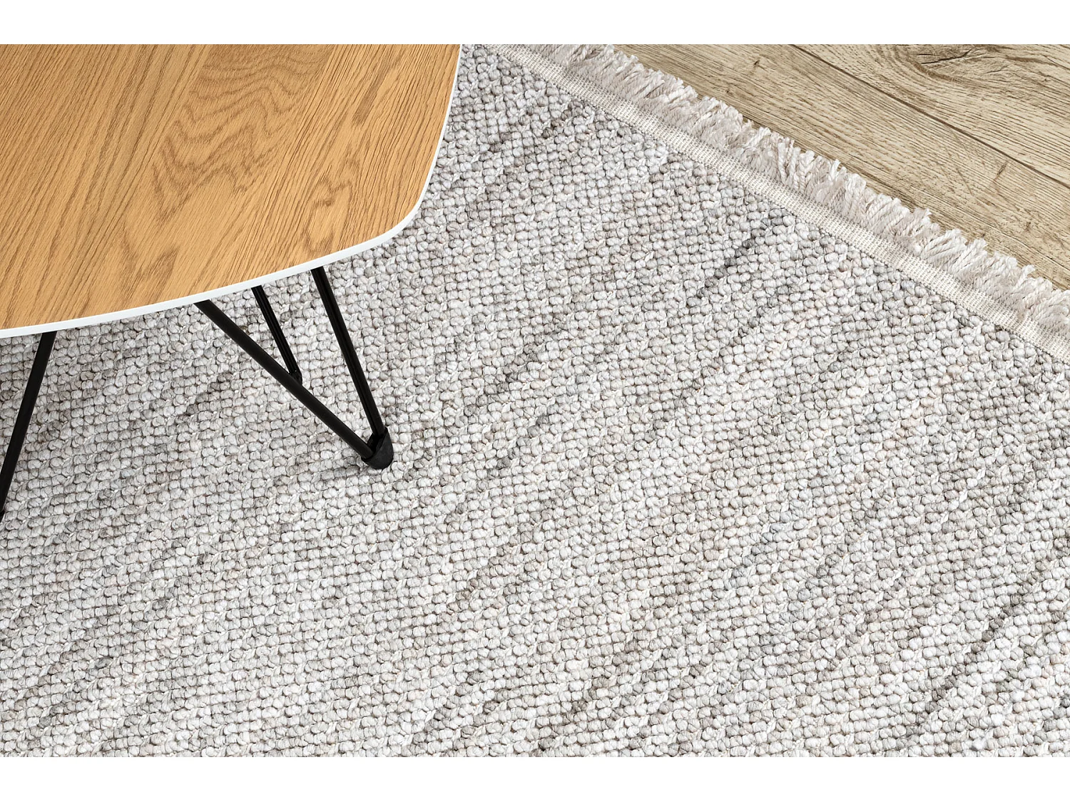 Vloerkleed NANO FH93A Melange, lus, platgeweven grijs 240x330 cm