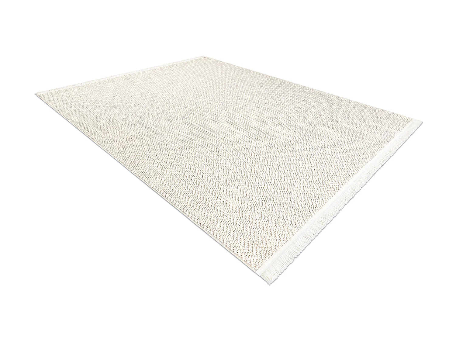 Vloerkleed NANO FJ86B Chevron, lus, platgeweven wit 120x170 cm