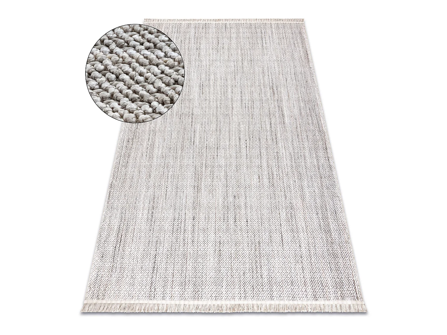 Vloerkleed NANO FH93A Melange, lus, platgeweven grijs 200x290 cm