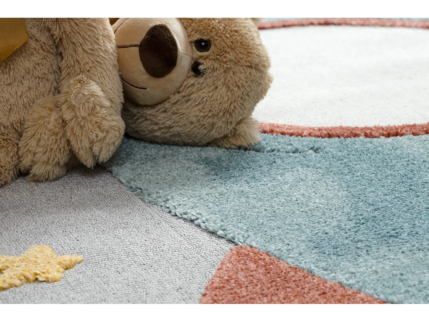 Tapis YOYO GD55 gris / bleu - étoiles, la roquette en peluche pour en 160x220 cm