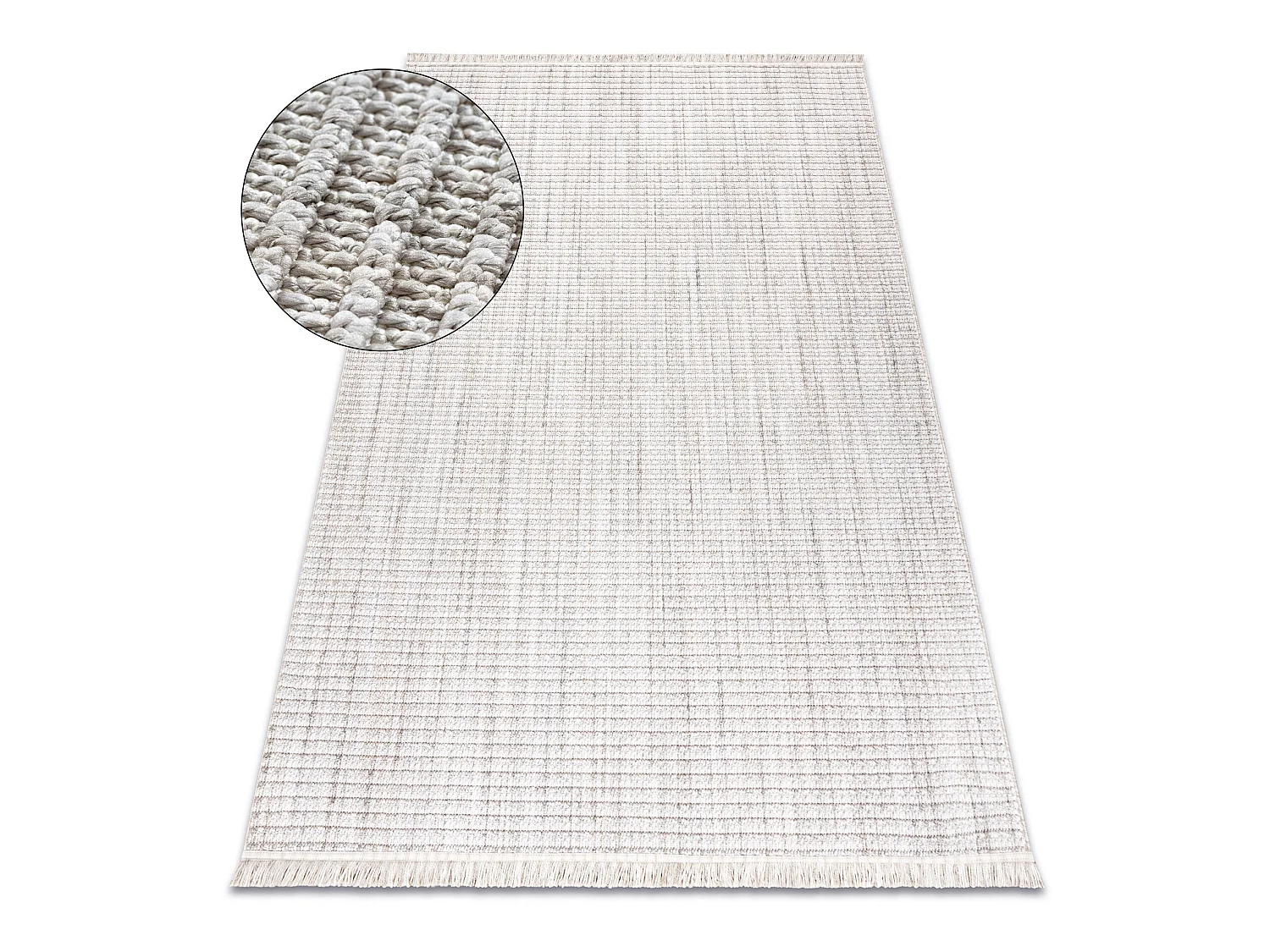 Vloerkleed NANO FH72A Melange, lus, platgeweven grijs 160x220 cm