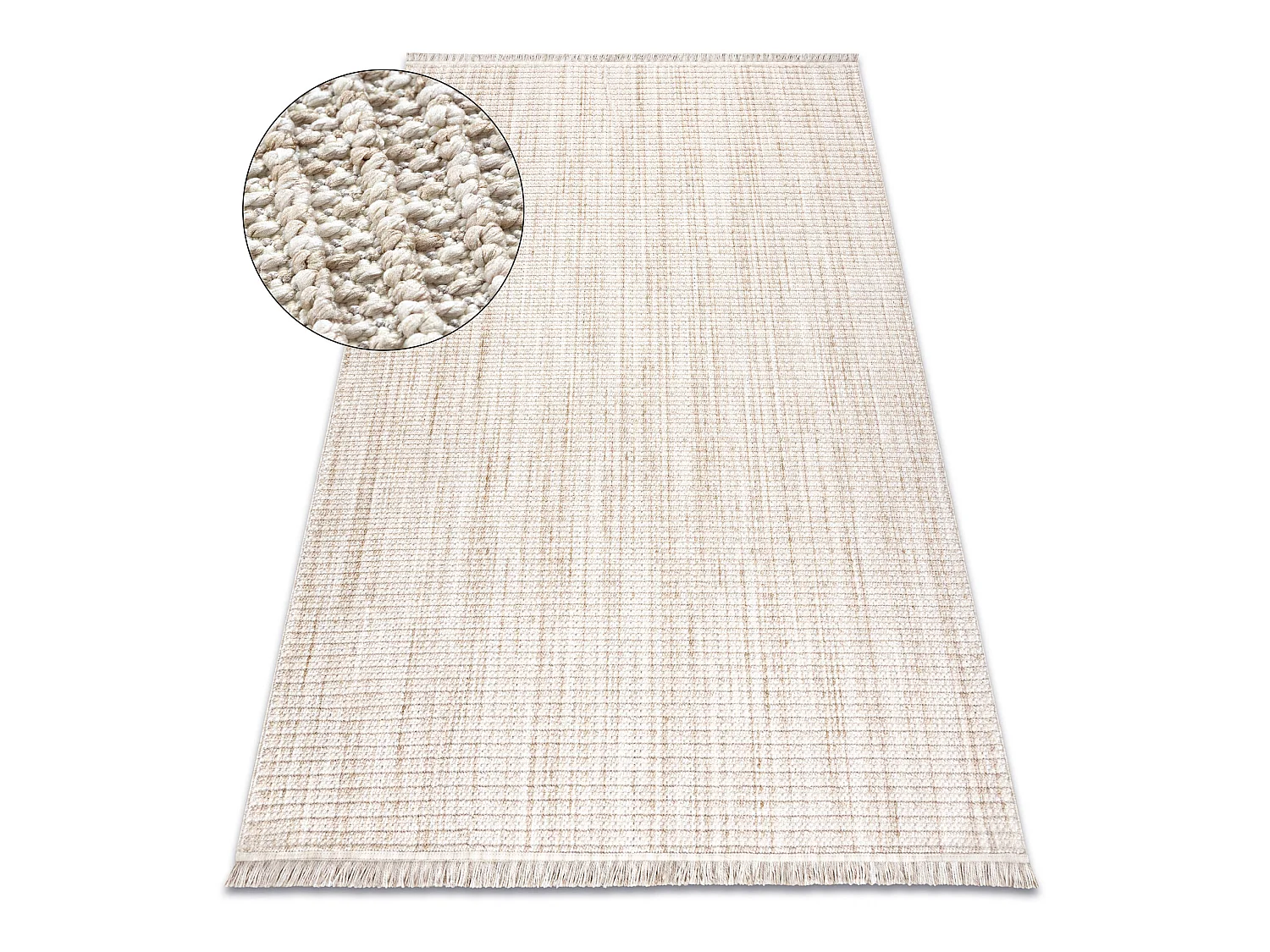Tapis NANO FH72A Melange, bouclé, tissé plat beige 160x220 cm