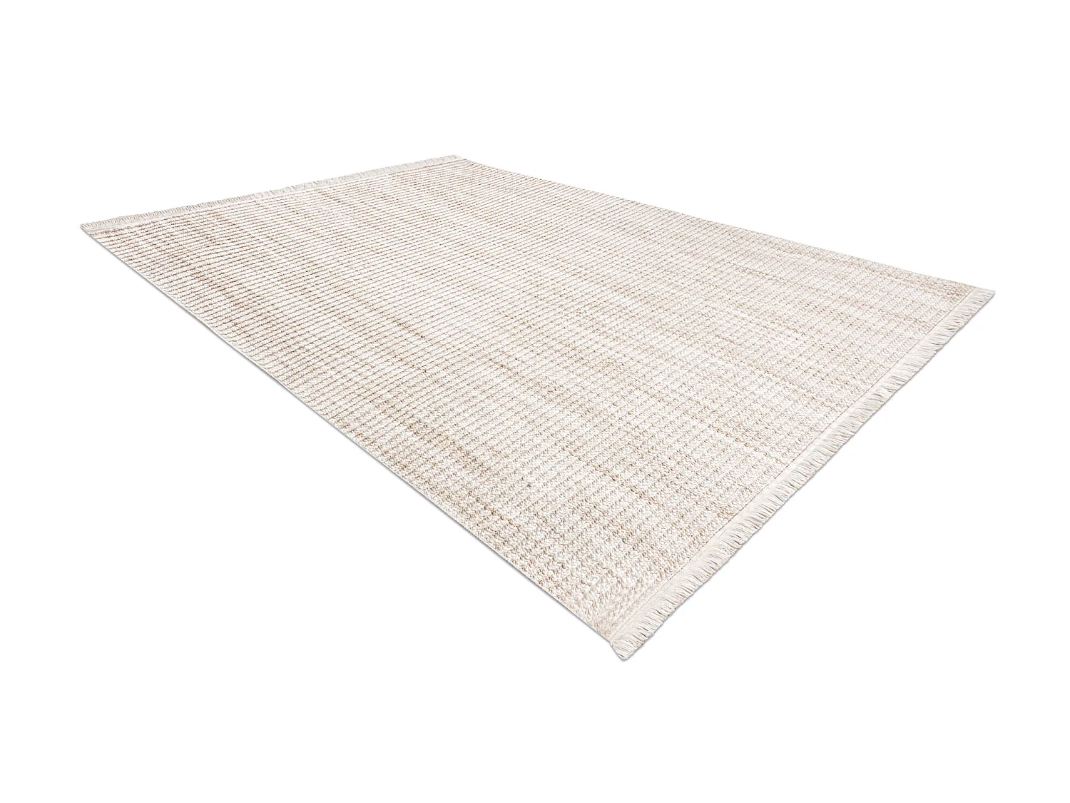 Vloerkleed NANO FH72A Melange, lus, platgeweven beige 160x220 cm