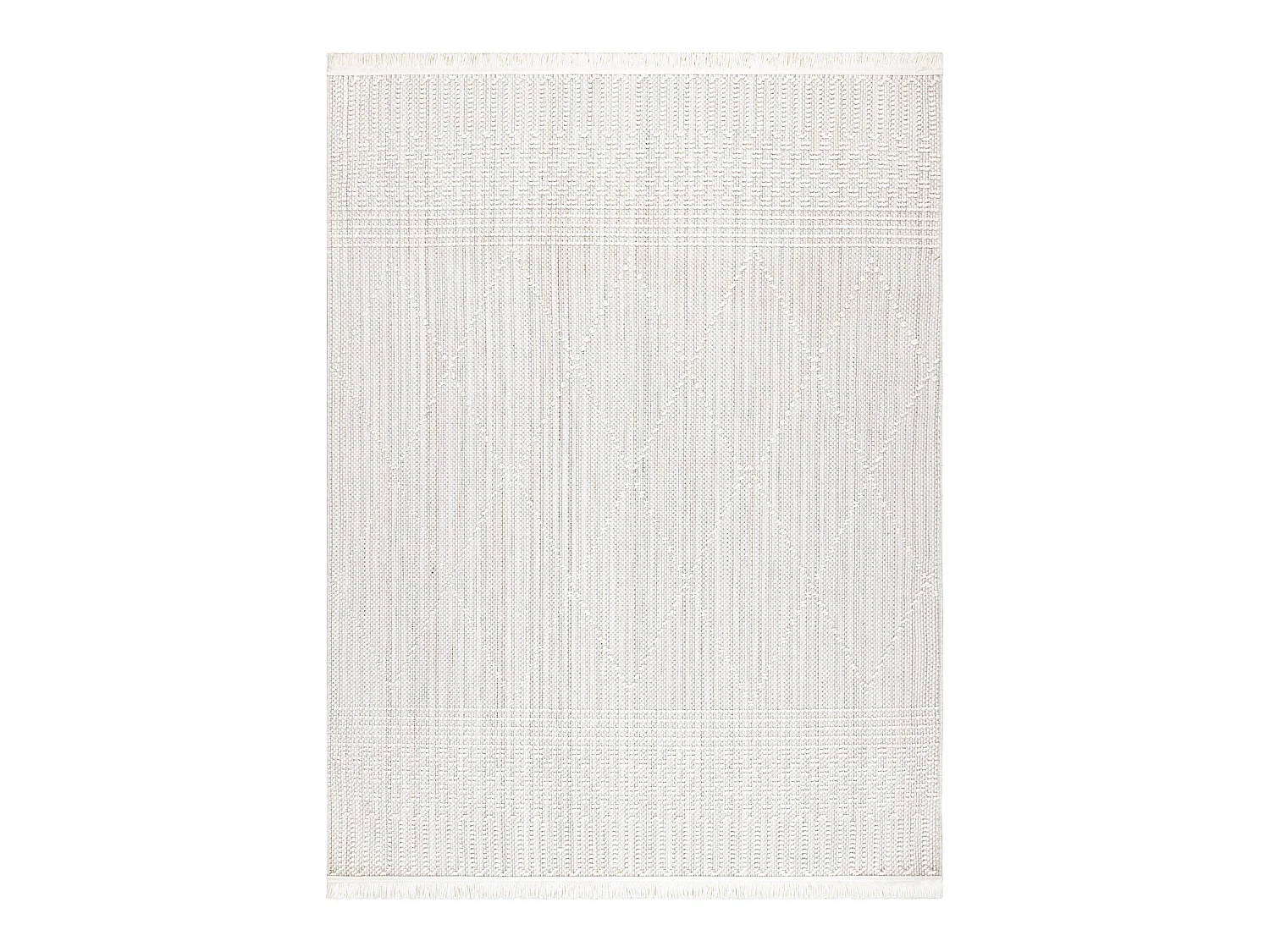 Tapis NANO EM52A Diamants, bouclé, tissé plat blanc 120x170 cm