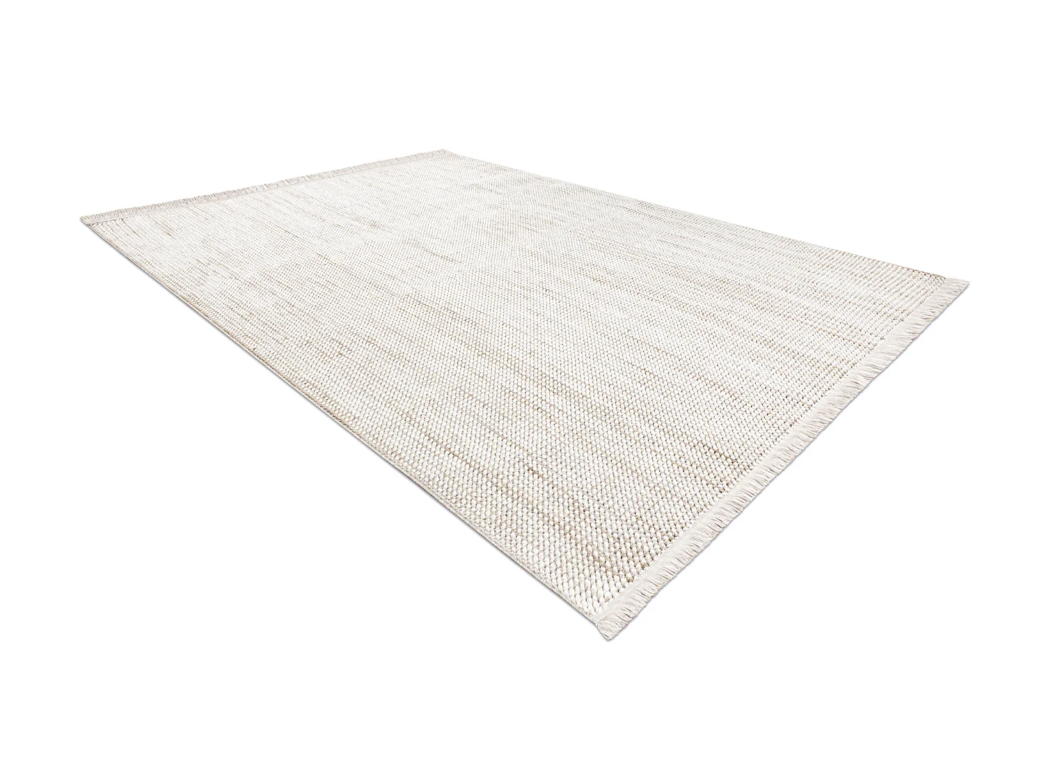 Vloerkleed NANO EO78A Melange, lus, platgeweven wit / beige 200x290 cm