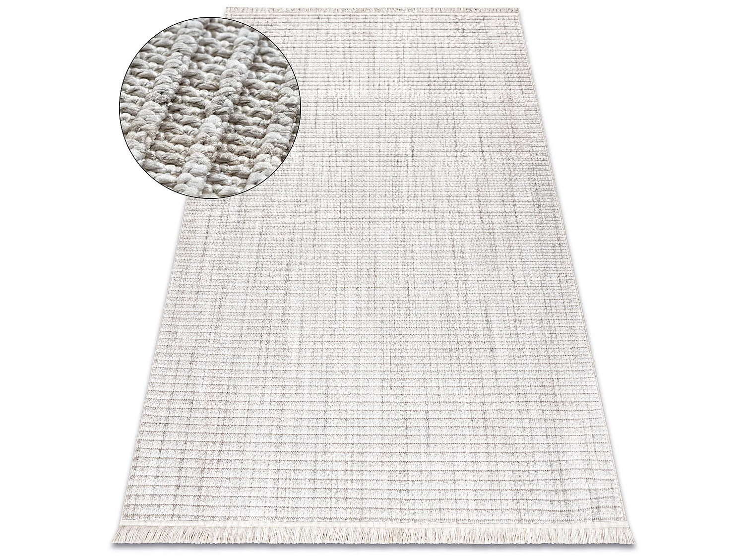 Tapis NANO FH72A Melange, bouclé, tissé plat gris 140x190 cm