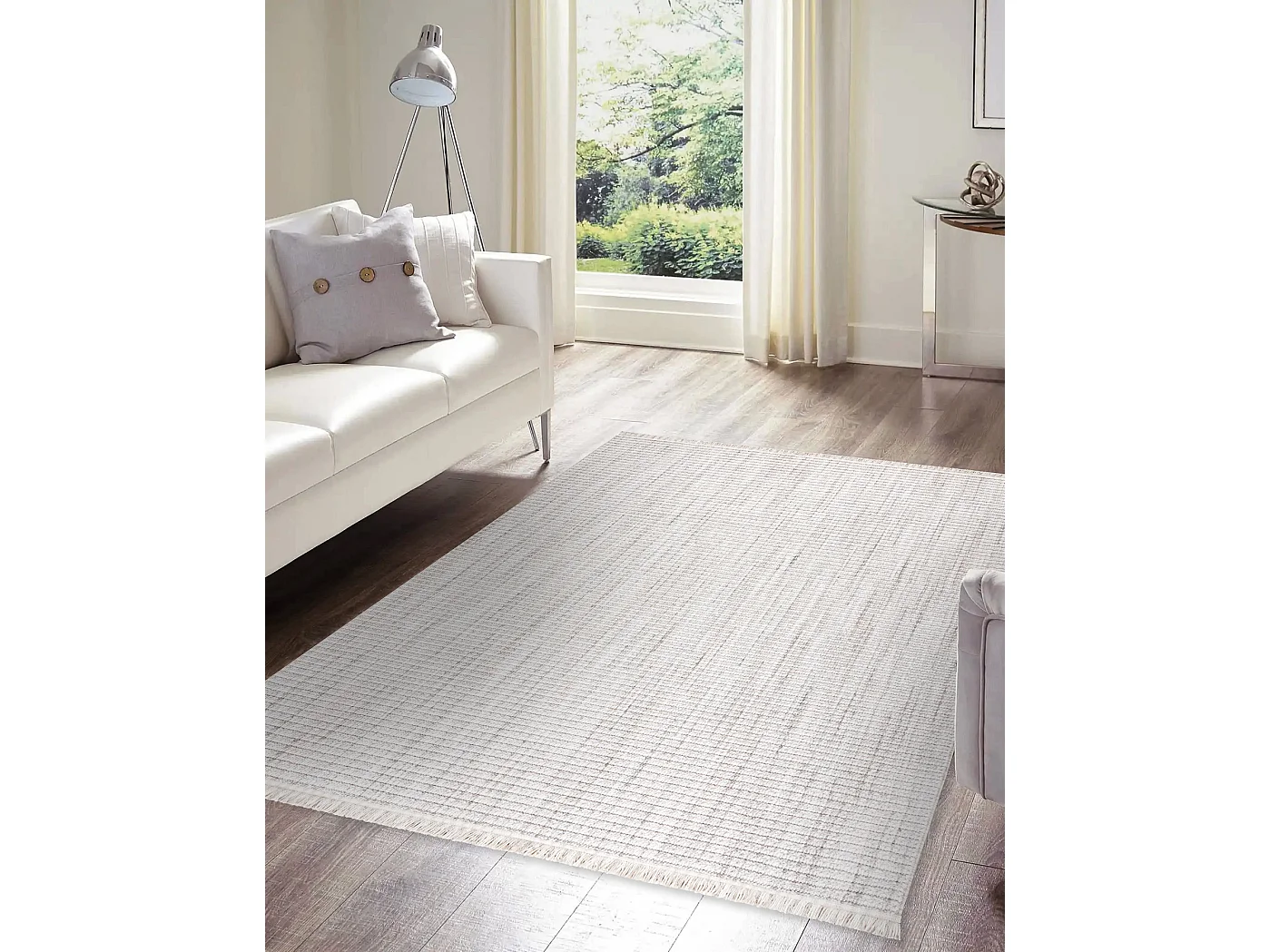 Tapis NANO FH72A Melange, bouclé, tissé plat gris 140x190 cm