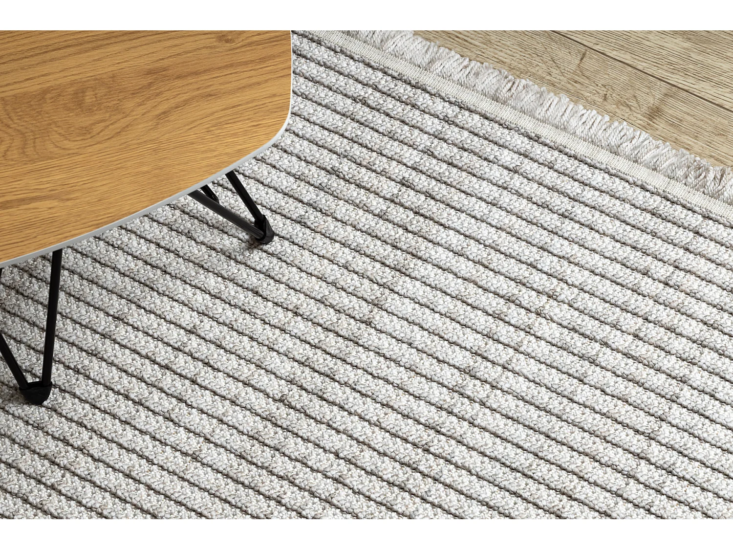 Tapis NANO FH72A Melange, bouclé, tissé plat gris 140x190 cm