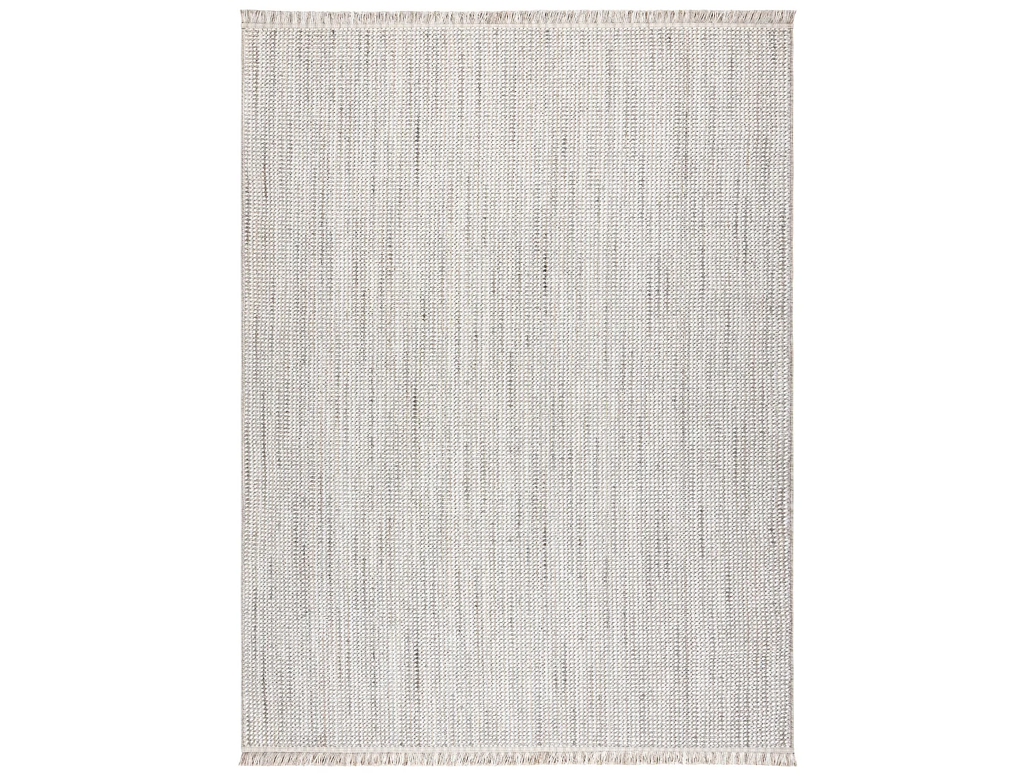 Vloerkleed NANO EO78B Melange, lus, platgeweven wit / grijs 80x150 cm