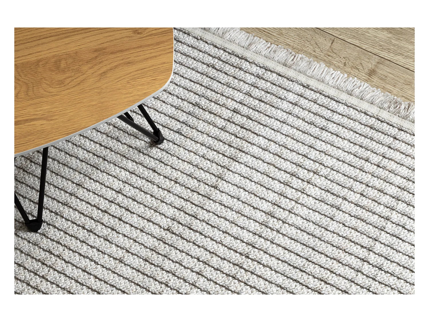 Vloerkleed NANO FH72A Melange, lus, platgeweven grijs 80x150 cm