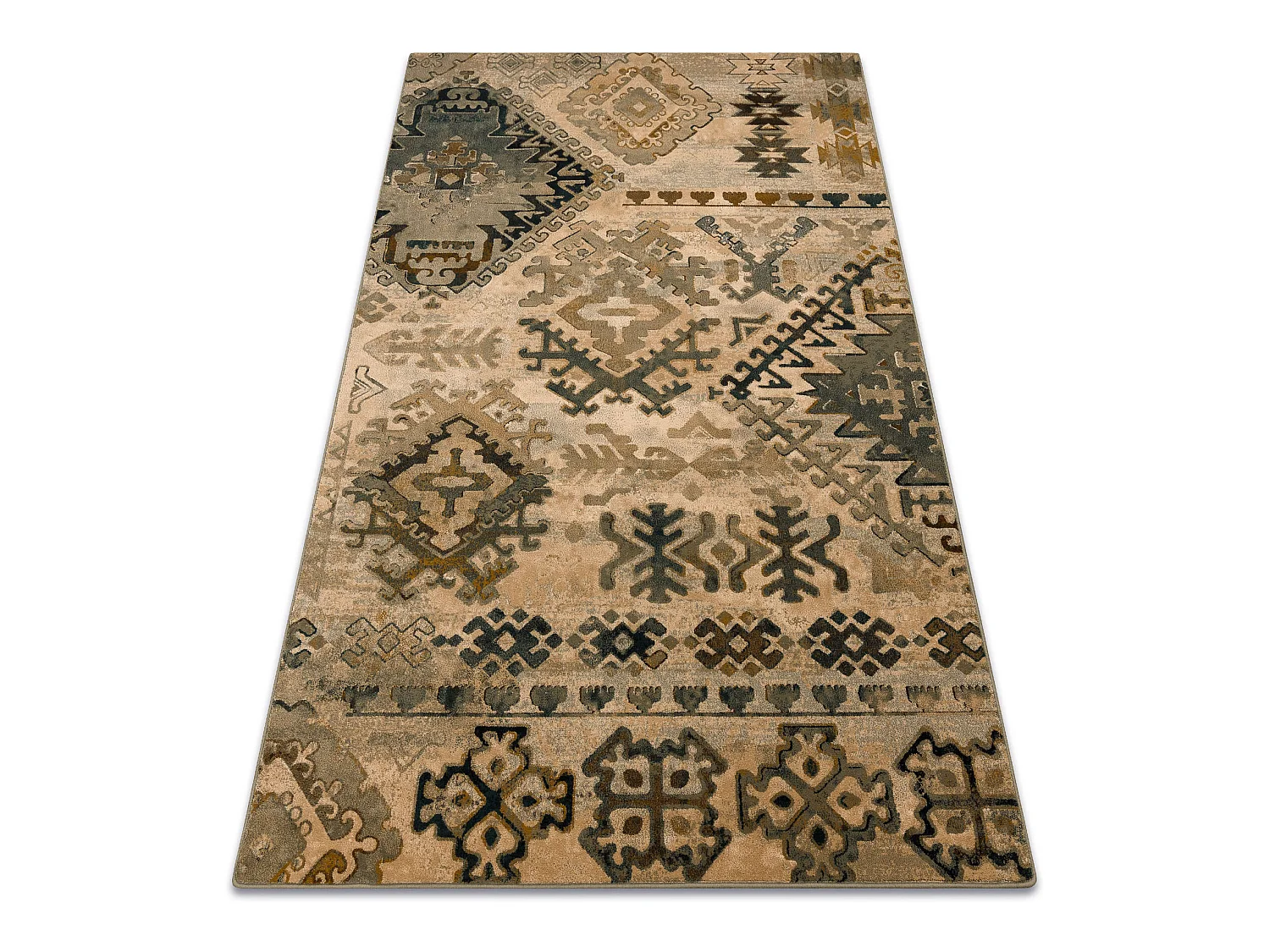 Tapis en laine POLONIA Bali oriental, ethnique jadeit vert 200x300 cm